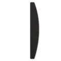 Black curved nail file 100/180 grit sanding buffer for professional manicure and nail care. - Oval Nail File