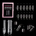 120pcs formas transparentes de extensión de uñas francesas doble sistema 12 tallas pro - Forma de Uña Francesa Espacial / Paquete de 120 Piezas