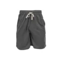 Men's casual streetwear distressed shorts dark grey drawstring loose fit five-point trousers - S / Dark Gray