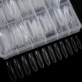 Clear false nail tips 240pcs box set long coffin stiletto acrylic fake nails extension - 06 Transparent