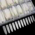 240Pcs Boxed False Nail Tips Clear Long Almond Nail Extensions Press On Nails Art Set - 06 Natural Color