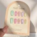 Unghie finte fatte a mano occhi di gatto kit manicure con cuori e stelle per donne - Stile 13