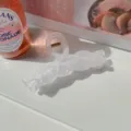 Παγολευκό πλεγμένο τσιμπιδάκι μαλλιών, μεγάλη διαφανής δαγκάνα για καθημερινό styling. - 11cm / Λευκό Ζελέ