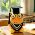 Cute graduation capybara plush pendant toy, soft stuffed animal schoolbag ornament gift. - Yellow Collar With Glasses / 10cm
