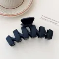 Matte black hair claw clip large geometric shark clip minimalist hair styling accessory for women - 7# N-Shaped Clip - Black 11cm