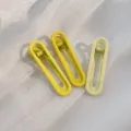 Candy color geometric duckbill hair clip detail, sweet side bangs hairpin accessory. - Three-Piece Set / 5# Yellow Series (Set of 3)