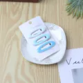 Set de pinzas para el cabello degradadas, lindos clips BB dulces para accesorios de peinado diario. - Pinza Ovalada Hueca (Paquete de 3) / Degradado Azul
