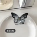 Μαύρο κλιπ μαλλιών πεταλούδα ντεγκραντέ 8.5cm, κομψό μινιμαλιστικό τσιμπιδάκι για γυναίκες. - Gradient Μαύρη Πεταλούδα