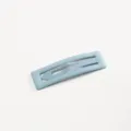 Molla per capelli opaca azzurra, fermaglio rettangolare in gomma, stile minimalista - Blu