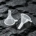 Mini plastic funnel for cosmetic lotion and liquid dispensing, clear small caliber funnel set. - Clear