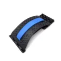 Adjustable back stretcher and lumbar massage device for spine relief, fitness and yoga. - 35x23cm / Blue