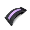 Detailed view of the ergonomic lumbar support stretcher with purple foam and acupressure points. - 35x23cm / Purple