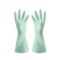 Green household cleaning gloves waterproof dishwashing gloves durable non-slip kitchen gloves - M / Morandi Green