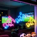 Luces neon con ventosa de futbol LED para decoracion de ventana ambiente deportivo - 5V / Fútbol Colorido