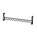 Black metal wave hanging hook over door bedside storage rack space saving organizer SKU - Metallic Style / Black