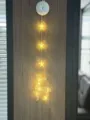 Cadena de luces LED de Navidad con ventosa, ciervo y estrellas para decoración de ventanas. - Ciervo