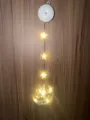 LED Stern Mond Weihnachts Saugbecher Hänge Dekoration Licht Warmes Glühen Fenster Variante - Mond- & Sternenlichter