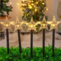 Solar LED ster grondpen verlichting outdoor tuin grasland decoratie lichten 1 tot 5 st - Solar Powered / Stervormige verlichting (set van 5)