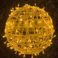 LED Rattan Ball Light Outdoor Waterproof Warm Glow Hanging Sphere Lighting SKU Variant - 20cm High Brightness Rattan Ball / Yellow