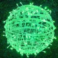 Green LED rattan ball light, waterproof outdoor decorative sphere for holiday tree hanging. - 20cm High Brightness Rattan Ball / Green