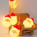 Christmas Santa Claus LED string lights, cute holiday decorative fairy lights for tree party. - Santa Claus