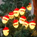 Christmas Santa Claus LED string lights, decorative tree lighting for holiday party decor. - Bearded Gnome Figure 2