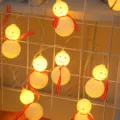 Cute LED snowman string lights festive Christmas tree hanging decor warm fairy lights - New Snowman with Scarf