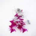 LED Halloween Bat String Lights Purple Holiday Party USB Powered Decorative Fairy Lights - European Plug 4*0.6 / Red Bat