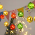 Colorful LED string lights for Christmas tree decoration, festive holiday hanging party lamps. - Christmas Starry Ball Lights