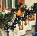Black maple leaf LED string lights outdoor battery operated decorative fairy lights autumn decor - Black Maple Leaf