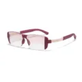 Elegante Lesebrille mit Farbverlauf-Gläsern und stilvollen zweifarbigen Bügeln für klare Sicht. - 100 / Rot (Ohne Magnet)