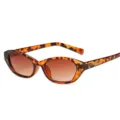 Retro Schildpatt Katzenauge Sonnenbrille für Damen stilvolle braune Gläser Modetrend - Schildpatt