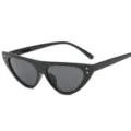 Occhiali da sole occhio di gatto neri alla moda, occhiali da sole triangolari donna UV400. - Grigio nero