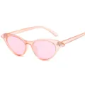 Rosa transparente Katzenauge Sonnenbrille Damen stilvolle Brille fuer Alltag im Freien. - Transparentes Rosa