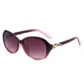 Dames zonnebril grote ovale verloop strass luxe mode elegante brillen voor vrouwen - Paars Verloop Frame Verloop Paars