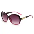 Dames mode oversized verloop zonnebril UV bescherming buiten stijlvolle bril chic - Paars Frame Paarse Gradiënt Lenzen