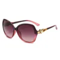 Women luxury gradient rhinestone sunglasses fashion oversized sun glasses elegant eyewear for lady - Gradient Purple Frame Gradient Grey Lens