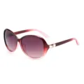 Women fashion gradient rhinestone sunglasses, stylish burgundy UV protection eyewear. - Gradient Red Frame Grey Lens