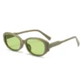 Vintage Sonnenbrille dicker Rahmen grüne Gläser Damen Herren Retro UV400 Sonnenbrille - Grüner Rahmen / Grüne Gläser