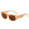 Klobige Vintage Sonnenbrille für Damen und Herren, stilvolle Retro Brille für Streetwear. - Jelly Tee Rahmen Tee Linsen