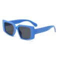 Occhiali da sole quadrati blu alla moda in stile coreano per donna e uomo protezione solare - Montatura Blu Lente Grigia