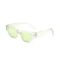 Gelee Farbe Katzenauge Sonnenbrille Transluzenter Rahmen Grüne Linsen Freizeit Mode - Transparenter Grüner Rahmen Hellgrüne Linse