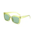 Gafas de sol cuadradas transparentes verde lima de moda para mujer, estilo urbano chic. - Verde Traslúcido