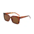 Gafas de sol carey cuadradas ojo de gato mujer vintage oversized de moda chic - Carey