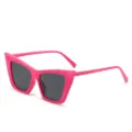 Rosa Katzenauge Sonnen Sonnenbrille Quadratisch Groesser Stil fuer Damen und Herren - Rosarot Rahmen Graue Gläser