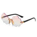 Kids cloud sunglasses cute gradient uv protection eyewear for boys and girls outdoor wear - Pink to Blue Gradient