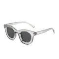Modische transparente graue dicke Rahmen konkave Sonnenbrille für den täglichen Gebrauch. - Durchscheinender grauer Rahmen Graues Glas