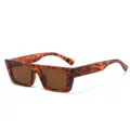 Retrostarke Schildpatt Flachkopf Sonnenbrille, stilvolle UV-Schutz Brille für Damen und Herren. - Schildpatt Rahmen