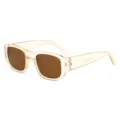 Modische transparente helle Sonnenbrille mit braunen Gläsern für stilvolle Freizeitlooks. - Hellbrauner Rahmen Braune Gläser