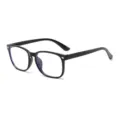 Classic black frame blue light blocking glasses stylish square optical eyewear for daily wear - Matte Black